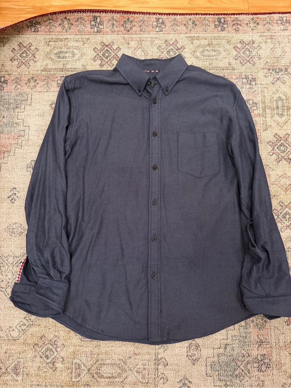 Ben Sherman Navy Button-Down Shirt with Chest Pocket